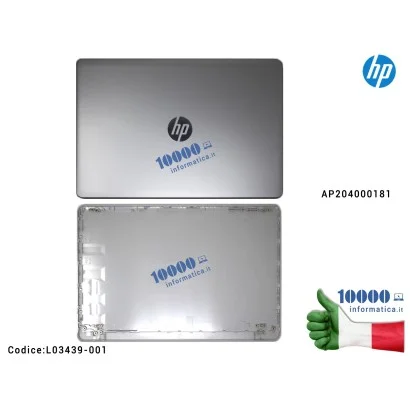 L03439-001 Cover LCD [Natural Silver] HP Pavilion 15-BS 15-BW 250 G6 255 G6 TPN-C129 TPN-C130 (ARGENTO) AP204000181 924892-001