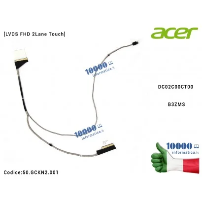 Cavo Flat LCD ACER Aspire S5-371 S5-371T (40 PIN) DC02C00CT00 B3ZMS EDP CABLE [LVDS FHD 2Lane Touch] 50.GCKN2.001 50GCKN2001