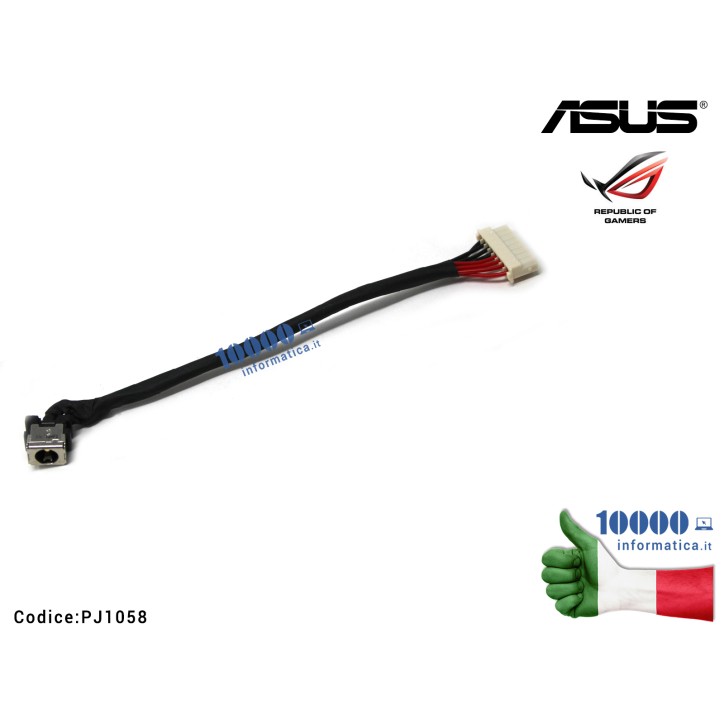Connettore DC Power Jack PJ1058 ASUS ROG Strix GL503 FX503 FX503VD FX503VM GL503GE GL503VD (8,5 cm)