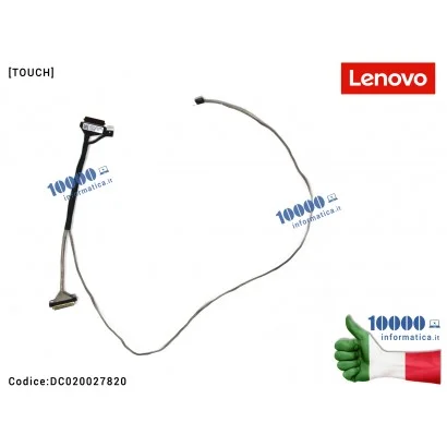 Cavo Flat LCD LENOVO [TOUCH] IdeaPad 3-15IIL05 (81WE) 3-15IML05 (81WB) S350-15 S350-15IWL (30 PIN) GS552 EDP CABLE DC020027800 DC020027820