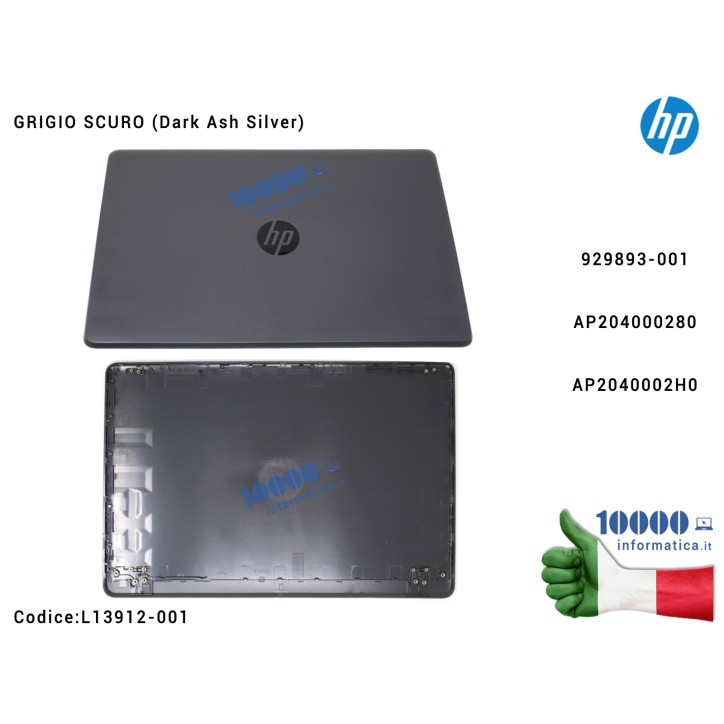 Scocca Cover Posteriore LCD Originale HP 15-BS Series 15-bs010nl (Grigia) Cover LCD HP Pavilion 15-BS 15-BW 250 G6 255 G6 TPN-C1