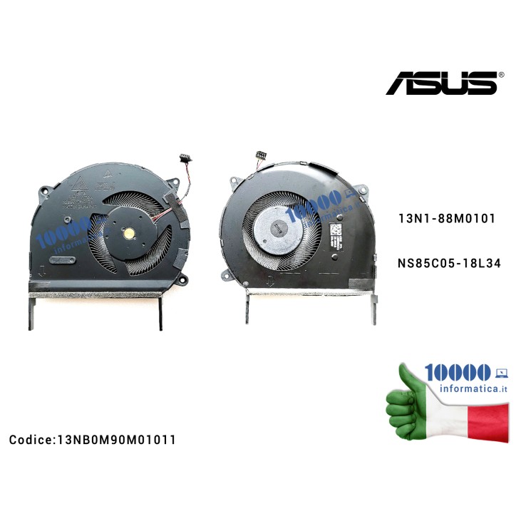 Ventola Fan CPU ASUS VivoBook X512F X512FA X512FJ X512FL X512J X512JA X512JF X512JP 13N1-88M0101 NS85C05-18L34 13NB0M90M01111