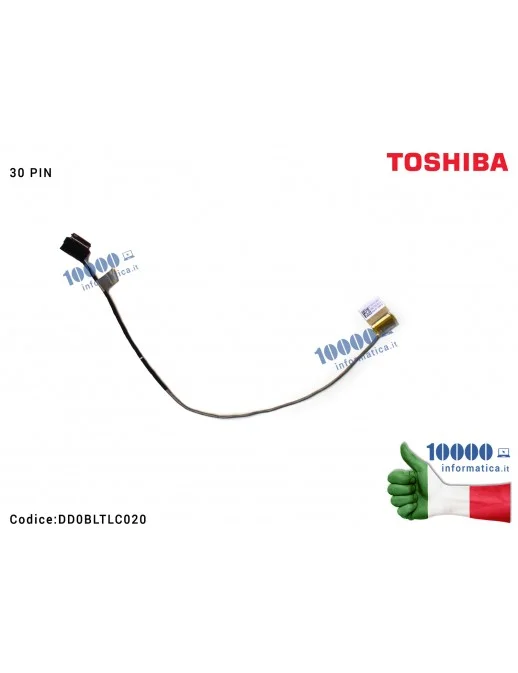 A000387990 Cavo Flat LCD TOSHIBA Satellite C55-C C55T-C L50-C L50D-C L55-C P55T-C C55D-C S55-C P55T-C (30 PIN) DD0BLQLC060 DD...