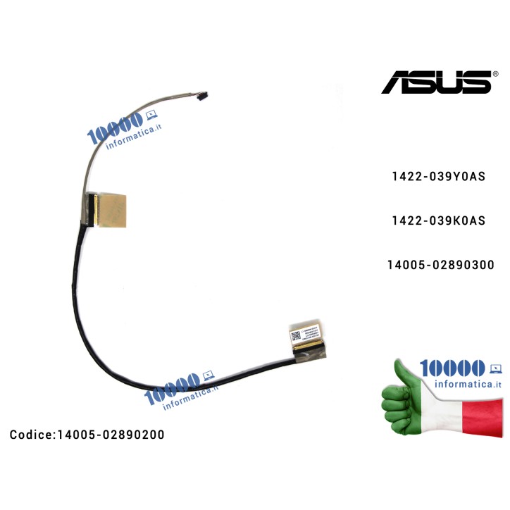 Cavo Flat LCD ASUS 14005-02890100 14005-02890400 1422-035K0AS 1422-03BF0AS Cavo Flat LCD ASUS VivoBook X512 X512D X512DK X512F X512FA X512FB X512U X512UA X512UB X512UF F512 F512D F512DK F512F F512FA F512FB F512U F512UA F512UB F512UF [30 PIN] 14005-02890100 14005-02890200 14005-02890300 14005-0289040