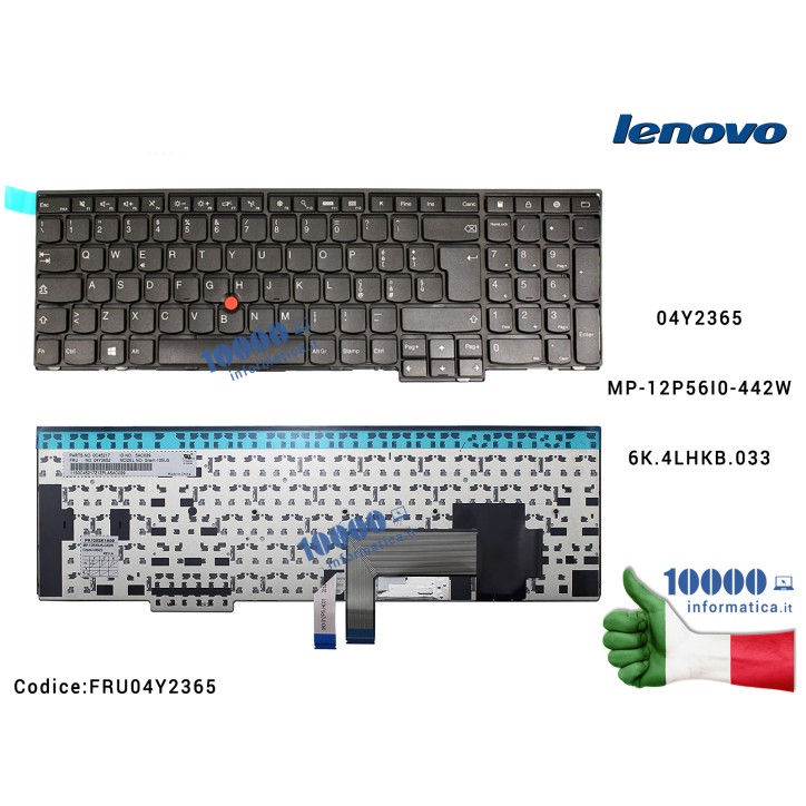 Tastiera Italiana LENOVO ThinkPad E531 E540 E545 L540 P50s T540 T540p T550 T560 W540 W541 W550s 04Y2365 MP-12P56I0-442W 6K.4LHKB