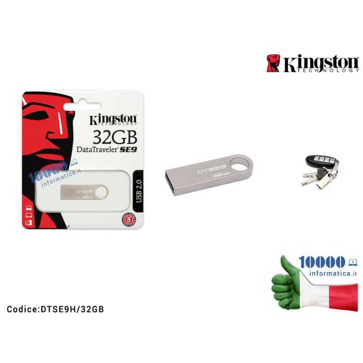 Chiavetta USB Pen Drive KINGSTON Data Traveler SE9 USB 2.0 [32 GB]
