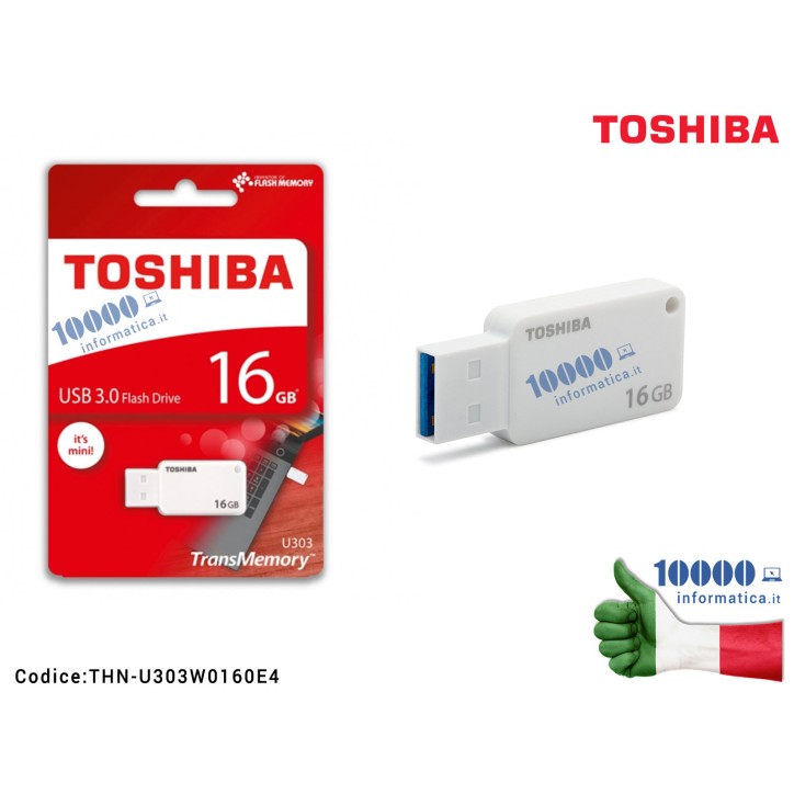 Chiavetta USB Pen Drive TOSHIBA TranMemory U303 AKATSUKI USB 3.0 [16 GB]