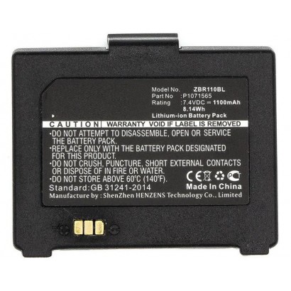 MBXPR-BA043 MBXPR-BA043 CoreParts Battery for Zebra Printer 8.14Wh Li-ion 7.4V 1100mAh Black, P1070125-008, P1071565 ZQ110, P...