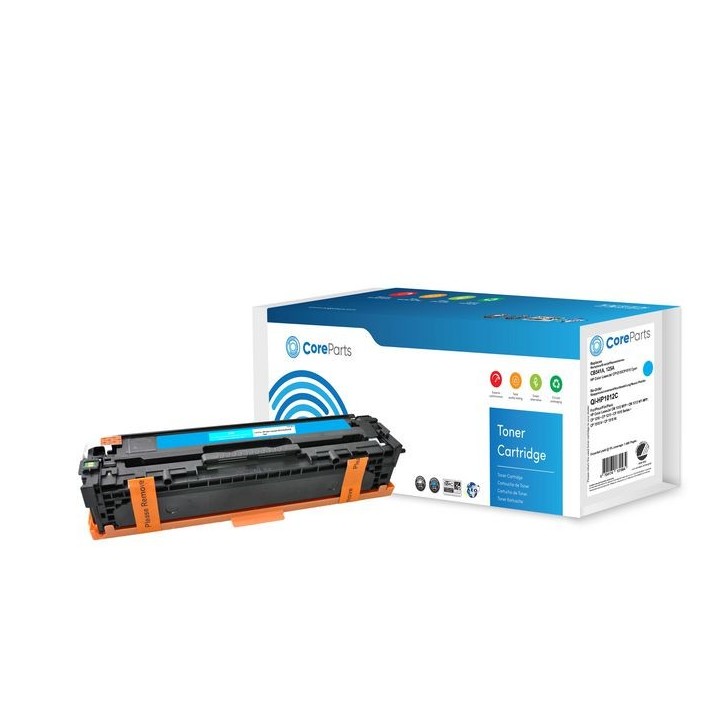QI-HP1012C CoreParts Toner Cyan CB541A Pages: 1.400, Nordic Swan HP Color LaserJet CP1215/CP1515 (125A) Series CB541A, APTHP541A
