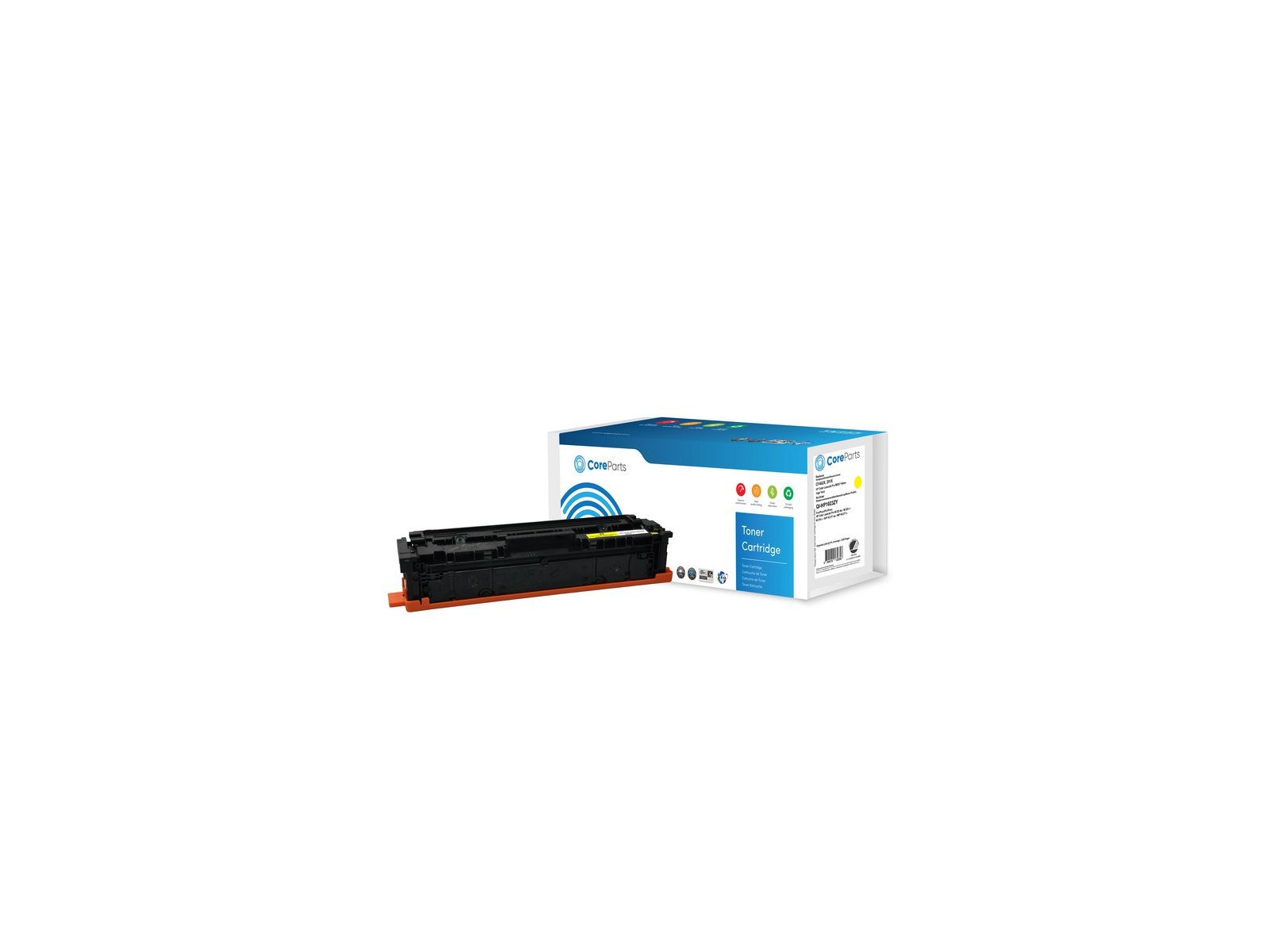 QI-HP1023ZY QI-HP1023ZY CoreParts Toner Yellow CF402X Pages: 2.300 Nordic Swan HP Color LaserJet Pro M252 (201X) High Yield S...