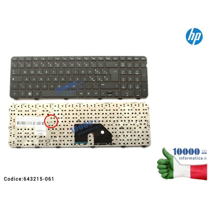 Tastiera Italiana HP DV6-6000 DV6-6100 DV6-6200 DV6-6B DV6-6C DV6-6T [NERO] 643215-061 665937-061 639396-061 665326-061