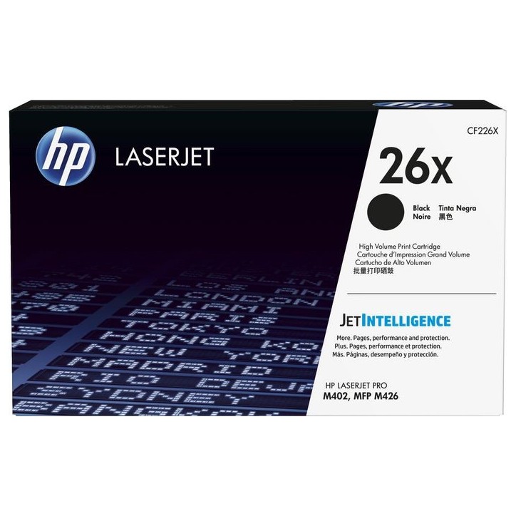 CF226X HP 26X High Yield Black Original LaserJet Toner Cartridge 649478 889296154778 CF226X HP 26X High Yield Black Original LaserJet Toner Cartridge 649478 889296154778