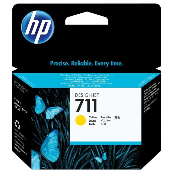 CZ132A HP 711 29-ml Yellow Ink Cartridge 790362 HP