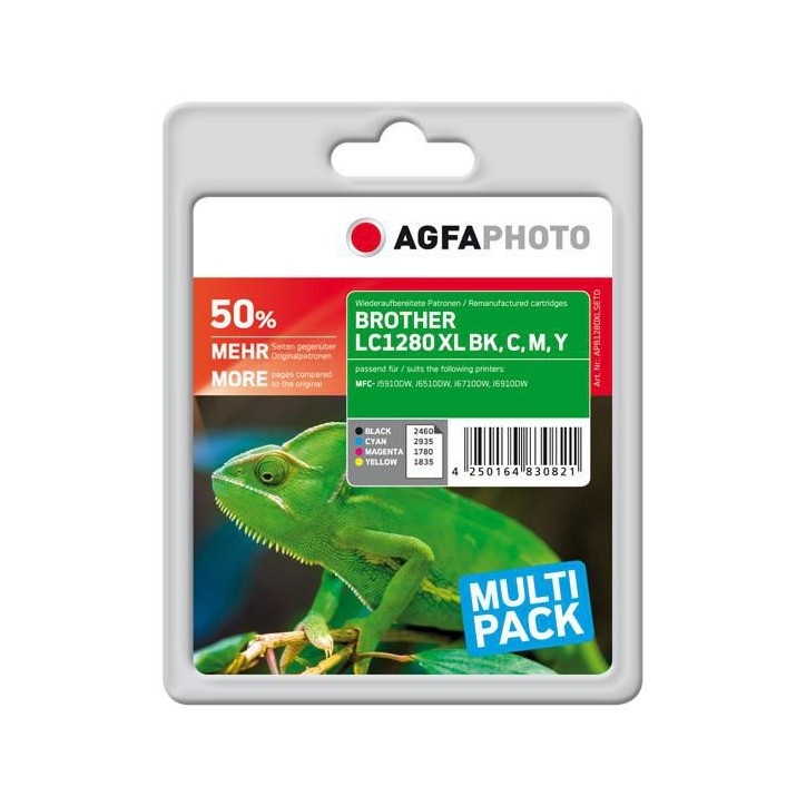 APB1280XLSETD AgfaPhoto Ink B/C/M/Y LC1280XLVALBPDR Brother