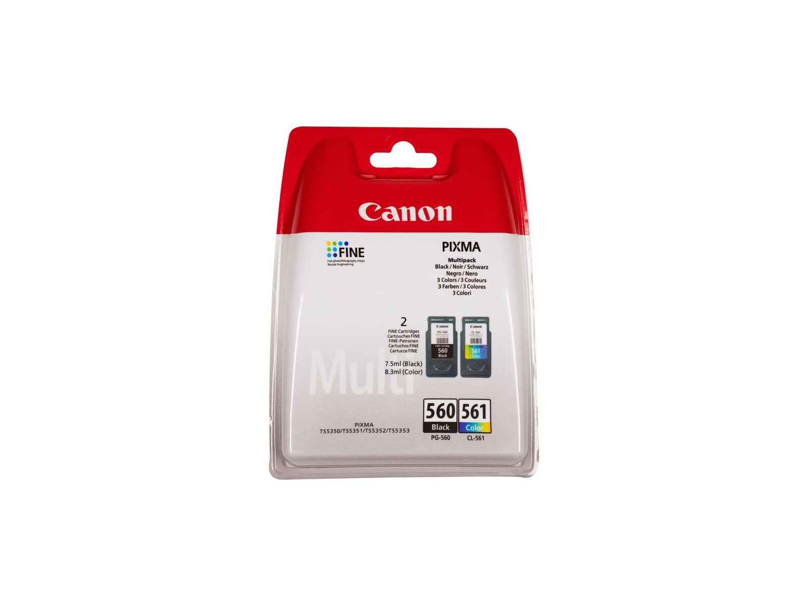 3713C006 3713C006 Canon PG-560 Black and CL-561 Colour Ink Cartridge Multi Pack 1