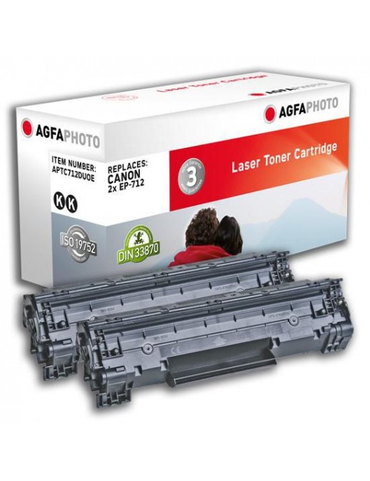 APTC712DUOE APTC712DUOE AgfaPhoto 2 x 1500 page yield, f/Canon, Black 2