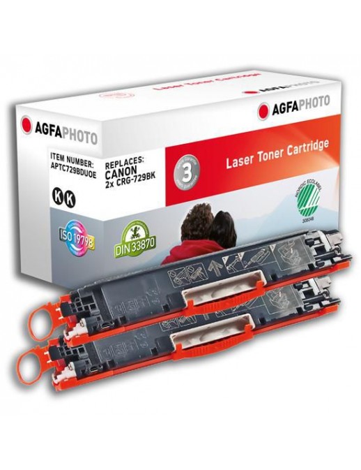 APTC729BDUOE APTC729BDUOE AgfaPhoto 2 x 1200 page yield, f/Canon, Black 2