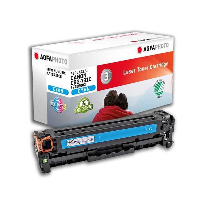 APTC731CE AgfaPhoto Toner Cartridge for Canon i-SENSYS LBP7100CN/7110CW, 1500 pages, Cyan Canon