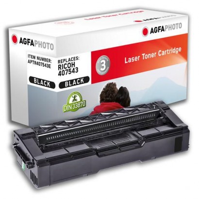 APTR407543E AgfaPhoto Toner Cartridge for Ricoh Aficio SP C250SF, Black, 1600 pages 1