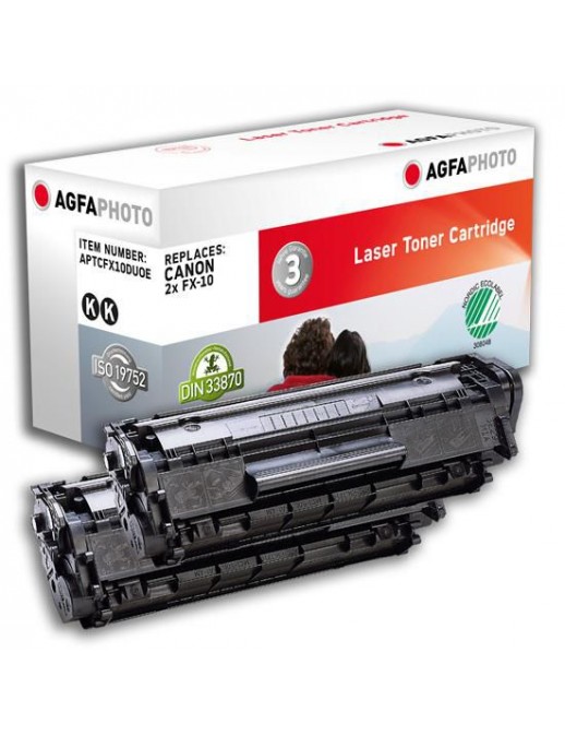 APTCFX10DUOE APTCFX10DUOE AgfaPhoto 2x 2000 page yield, f/Canon, black 2