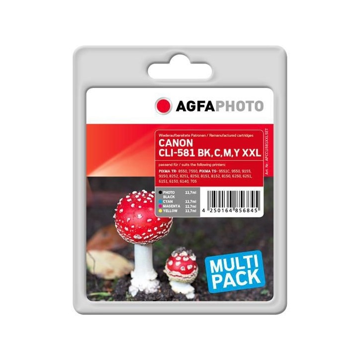 APCCLI581XXLSET AgfaPhoto Ink, ph bk,c,m,y 1