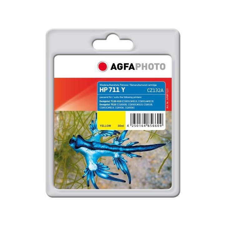 APHP711Y AgfaPhoto Yellow, 30ml, HP DesignJet T120/T520 HP