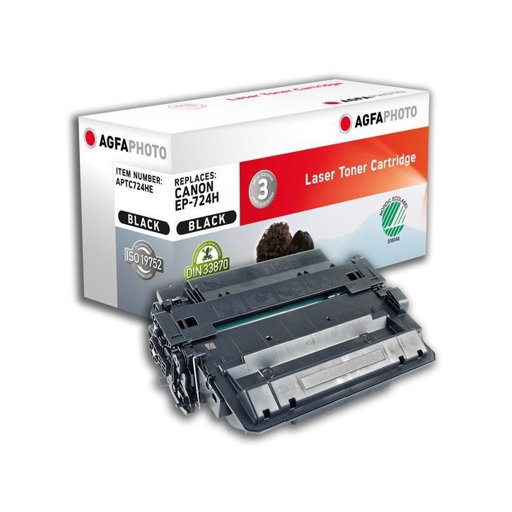 APTC724HE AgfaPhoto 12500 page yield, f/Canon, Black 1