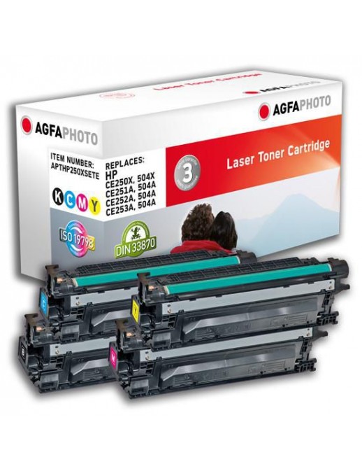 APTHP250XSETE APTHP250XSETE AgfaPhoto 3x 8500, 10500 page yield, f/HP, BK/C/M/Y 1