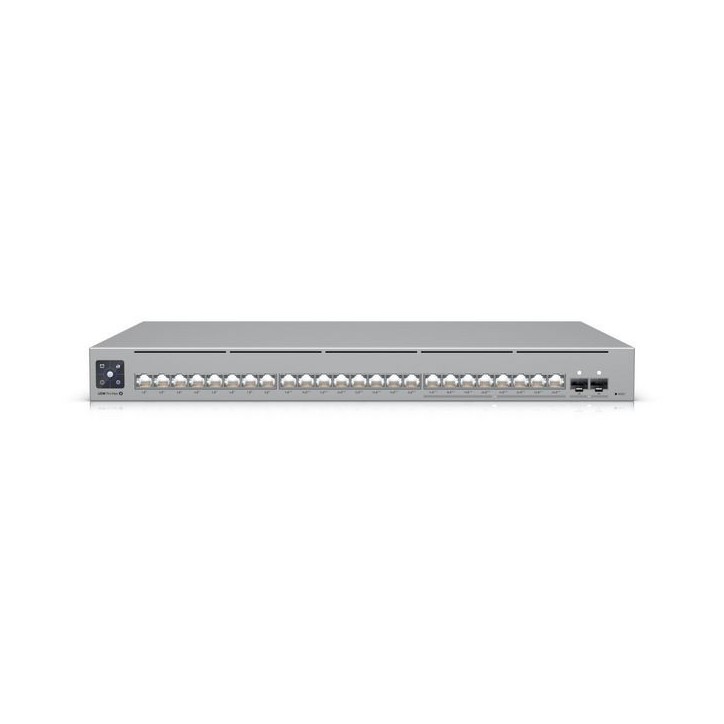 USW-PRO-MAX-24-POE Ubiquiti 400W, 8 x 2.5 GbE PoE++, 16 x GbE RJ45 (8x PoE+ and 8x PoE++), 2 x 10G SFP+, SGCC steel, 442.4 x 325