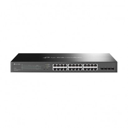 SG2428P SG2428P Omada 24× 10/100/1000 Mbps PoE+ RJ45, 4× Gigabit SFP Slots, 56 Gbps, 8K MAC, 9 KB Jumbo, 440×220×44 mm TL-SG2...