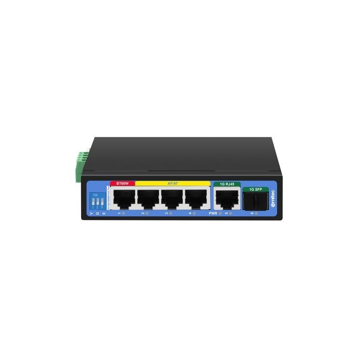 ELECTRA-U06-1GB Ernitec 6-port 1000Mbps Intelligent Industrial PoE Switch - up to 120W PoE