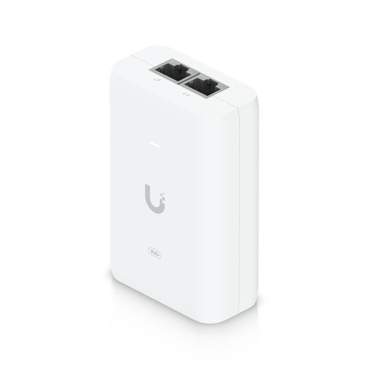 U-POE+ Ubiquiti PoE+ Adapter (30W), 48V DC 0.65A, 100-240V AC, 50/60Hz, 93 x 62 x 35 mm (3.7 x 2.4 x 1.4") U-POE-AT CCC/CE/Feder