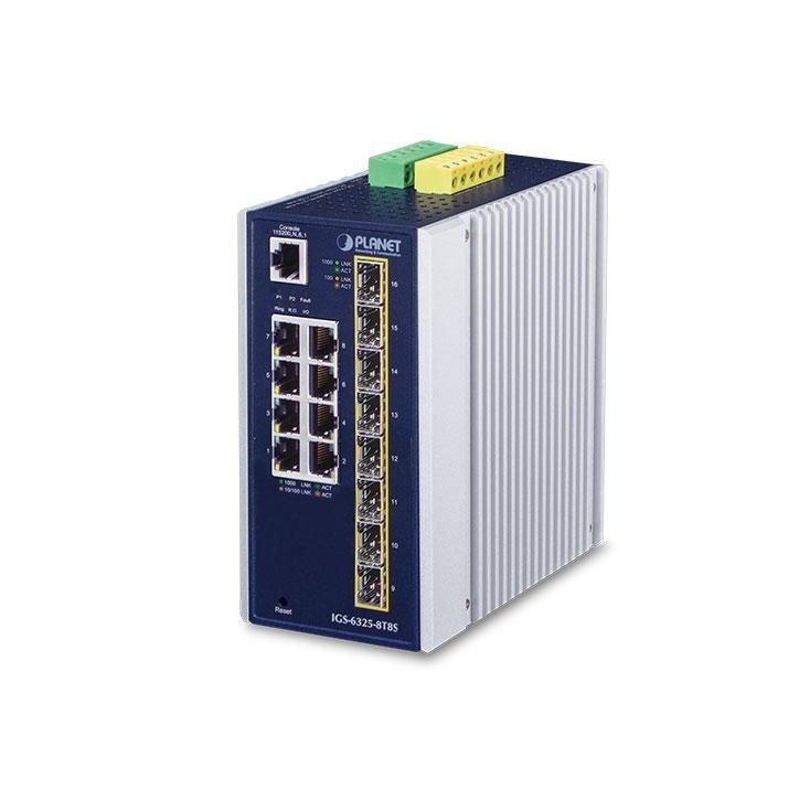 IGS-6325-8T8S Planet Industrial L3 8-Port 10/100/1000T + 8-Port 1G/2.5G SFP Managed Ethernet Switch CE:/EN 62368-1/IEC 62368-1: 