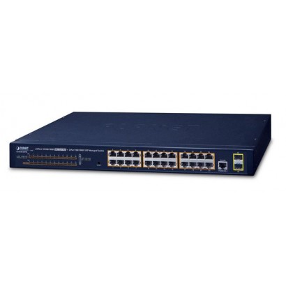 GS-4210-24P2S Planet 24-Port 10/100/1000T 802.3at PoE + 2-Port 100/1000X SFP Managed Switch FCC Part 15 Class A, CE