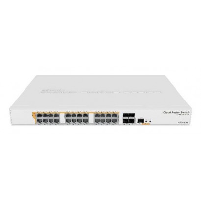 CRS328-24P-4S+RM CRS328-24P-4S+RM MikroTik Dual-Core ARM v7 800 MHz, 512 MB RAM, 16 MB Flash, 24 Gigabit Ethernet ports, 443 ...