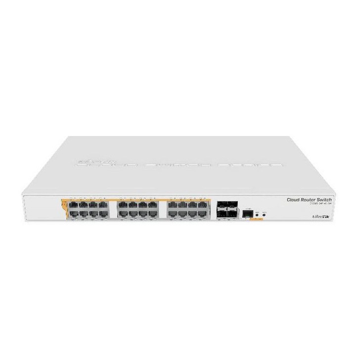 CRS328-24P-4S+RM MikroTik Dual-Core ARM v7 800 MHz, 512 MB RAM, 16 MB Flash, 24 Gigabit Ethernet ports, 443 x 305 x 44 mm 767711