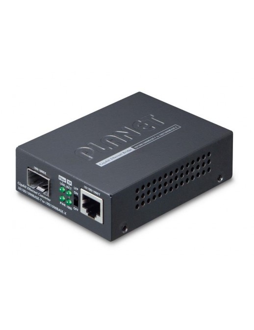 GT-805A GT-805A Planet 10/100/1000BASE-T to 100/1000BASE-X Media Converter (mini-GBIC, SFP) - distance depending on SFP modul...