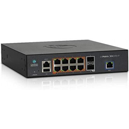 MX-EX2010PXA-E MX-EX2010PXA-E Cambium Networks cnMatrix EX2010-P, Intelligent Ethernet PoE Switch, 8 1G and 2 SFP fiber ports...