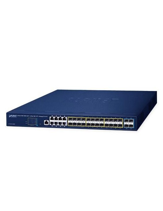 GS-5220-16S8CR Planet L2+ 24-Port 100/1000X SFP + 8-Port Shared TP + 4-Port 10G SFP+ Managed Switch FCC Part 15 Class A, CE