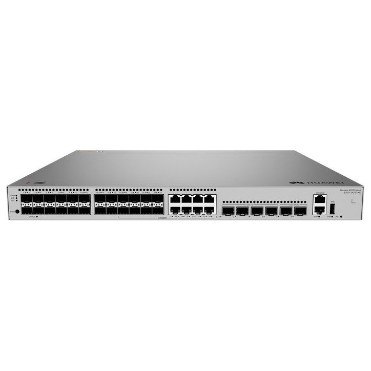 S530-24ST4XE HUAWEI eKit 24*GE SFP ports, 8 of which are dual-purpose 10/100/1000 or SFP, 4*10GE SFP+ ports, 2*12GE stack ports,