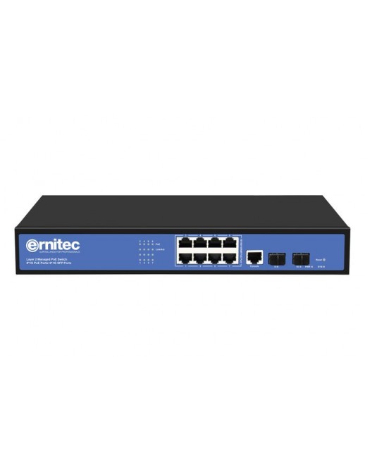 ELECTRA-M08-1GB-150W ELECTRA-M08-1GB-150W Ernitec Managed Layer 2+ Switch, 8 Gigabit ports, 2 Gigabit SFP ports, 1 x Console ...