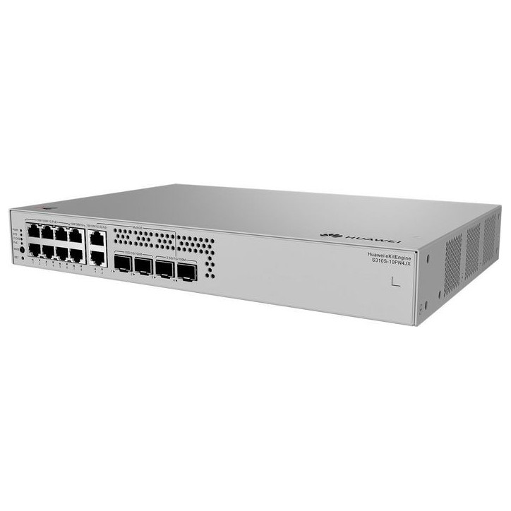 S310S-10PN4JX HUAWEI eKit 8*10/100/1000BASE-T ports (6*PoE+), 2*10/100/1000/2.5GBASE-T Ports (PoE+), 2*10GE SFP+ ports, 2*2.5GE S310S-10PN4JX HUAWEI eKit 8*10/100/1000BASE-T ports (6*PoE+), 2*10/100/1000/2.5GBASE-T Ports (PoE+), 2*10GE SFP+ ports, 2*2.5GE