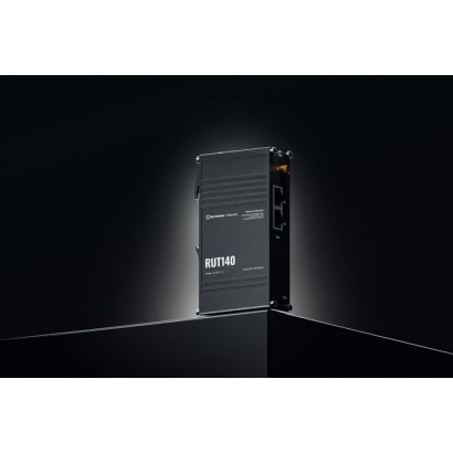 RUT140000000 RUT140000000 Teltonika Networks RUT140 (EU) Ethernet router, WiFi, x2 ethernet ports, integrated DIN rail bracke...