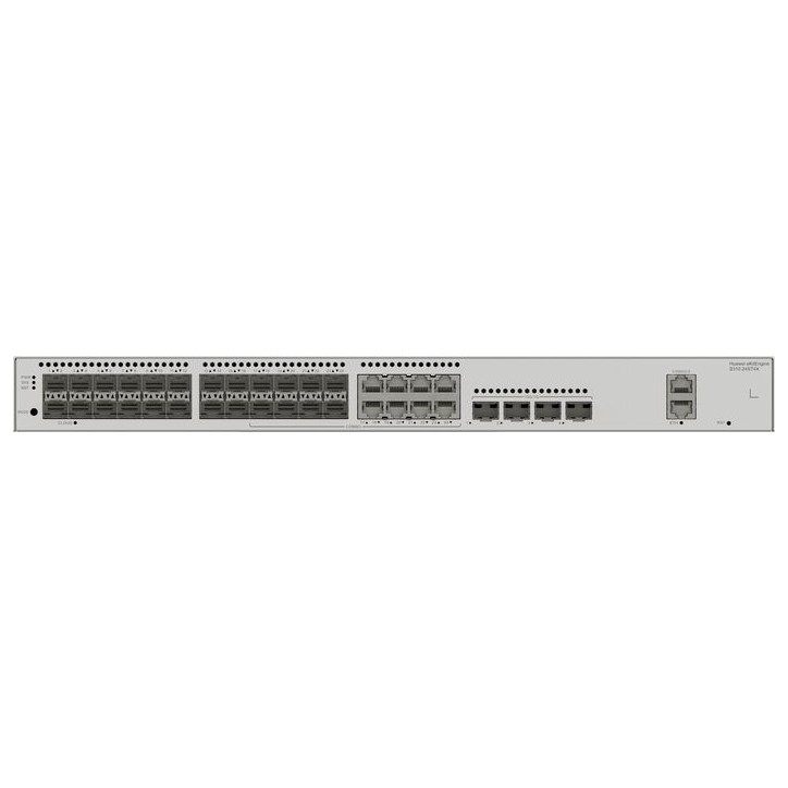S310-24ST4X HUAWEI eKit 24*GE SFP ports, 8 of which are dual-purpose 10/100/1000 or SFP, 4*10GE SFP+ ports, built-in AC power NO