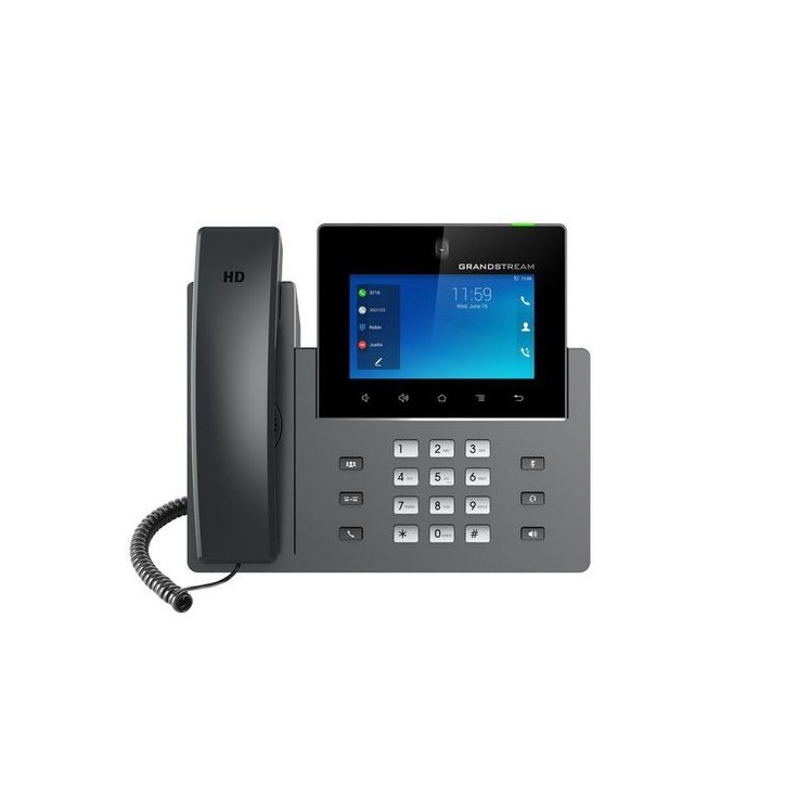 GXV3350 Grandstream GXV3350, 16 lines, 5" 1280x720 TFT LCD, 1 MP CMOS, Bluetooth 4.2 + EDR, RJ-9, USB, HDMI, Wi-Fi, 2x RJ-45, Po