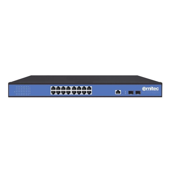 ELECTRA-M216/2 Ernitec Managed Layer 2 Switch, 16 Gigabit ports, 2 Gigabit SFP ports