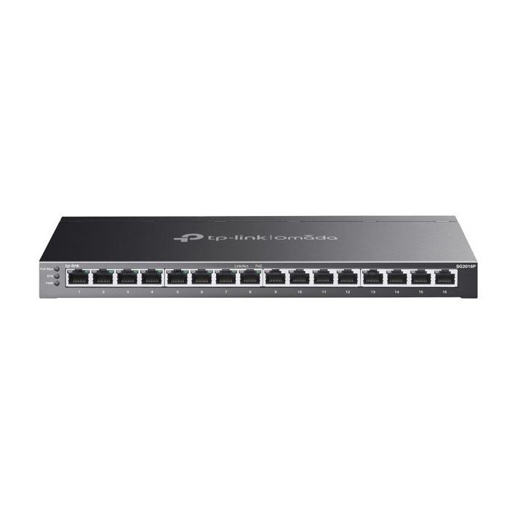 SG2016P Omada 16× 10/100/1000 Mbps RJ45 PoE+, 32 Gbps, 8K MAC, 9 KB Jumbo, 286×111.7×25.4 mm TL-SG2016P CE, FCC, RoHS