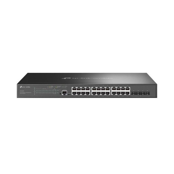 SG3428MP Omada 24× 10/100/1000 Mbps RJ45 PoE+, 4× Gigabit SFP, RJ45/Micro-USB, 56 Gbps, 16K MAC, 9 KB Jumbo, 440×330×44 mm TL-SG SG3428MP Omada 24× 10/100/1000 Mbps RJ45 PoE+, 4× Gigabit SFP, RJ45/Micro-USB, 56 Gbps, 16K MAC, 9 KB Jumbo, 440×330×44 mm TL-SG