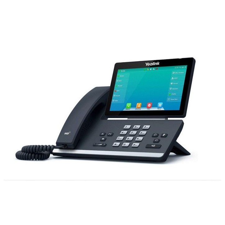 1301089 Yealink SIP-T57W, 16 VoIP-Konten, 7“ 800 x 480, USB 2.0, 2x RJ-45, PoE, 2x RJ-9, 259.4x220x211x44.5 mm