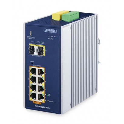 IGS-10020HPT-U Planet DIN-Rail L2+/L3 Manageable Industrial Gigabit POE Switch e-Mark/FCC Part 15 Class A, CE
